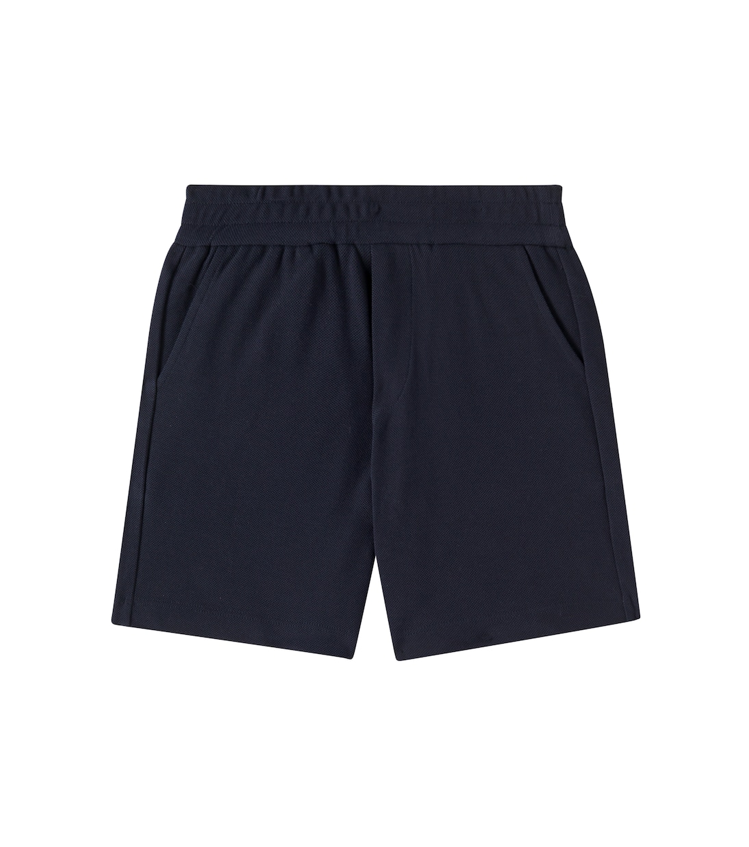 

Хлопковые бермуды с логотипом Moncler Enfant, темно-синий