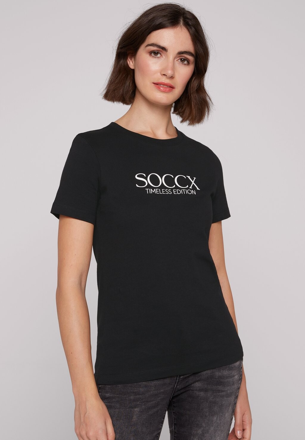 

Футболка с принтом Soccx, черный