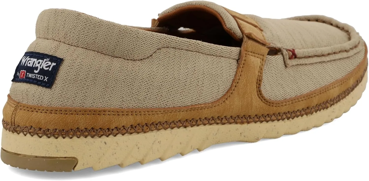 Мужские лоферы Twisted X Zero-X Chukka Driving Moc - кожаные лоферы с ручной обработкой натуральной кожи, золотой/хаки — фото 3