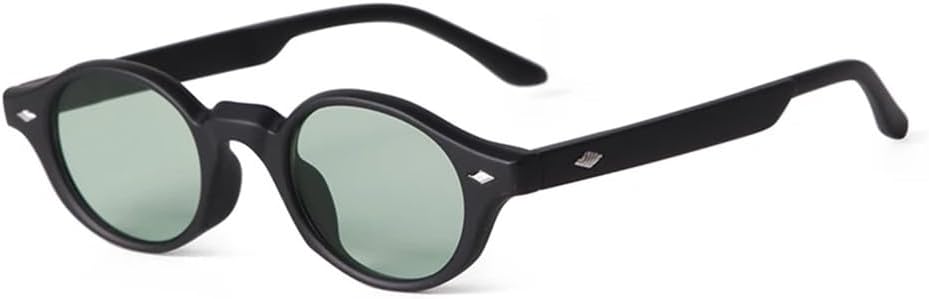 

Ретро маленькие овальные солнцезащитные очки для женщин с заклепками, голубая черепаховая оправа, солнцезащитные очки для активного отдыха, мужские и женские, с защитой от УФ-излучения KTUCN, H