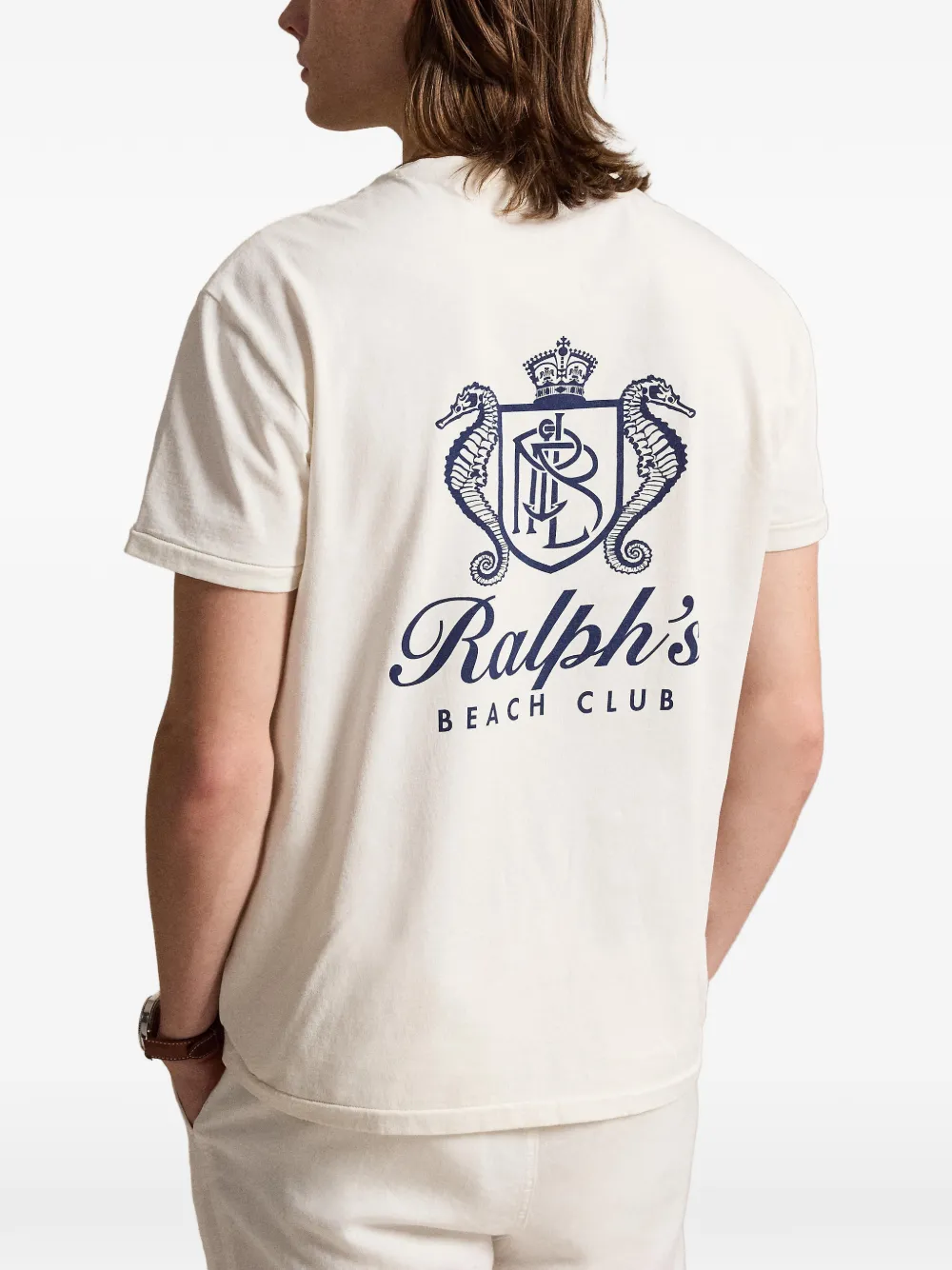 Футболка с графическим принтом Polo Ralph Lauren, белый — фото 4