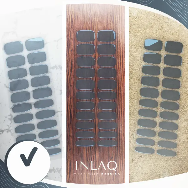 Гибридные наклейки для ногтей темно-зеленого цвета, 1 упаковка. Inlaq Nail wraps uv/led, цвет ciemny zielony — фото 3