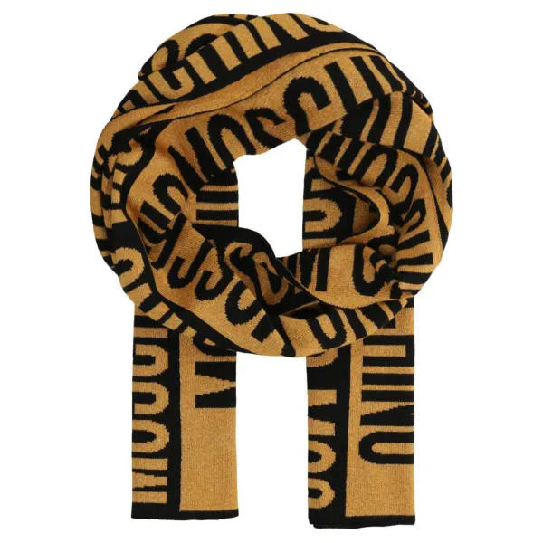 

Шарф с добавлением шерсти Moschino, бежевый