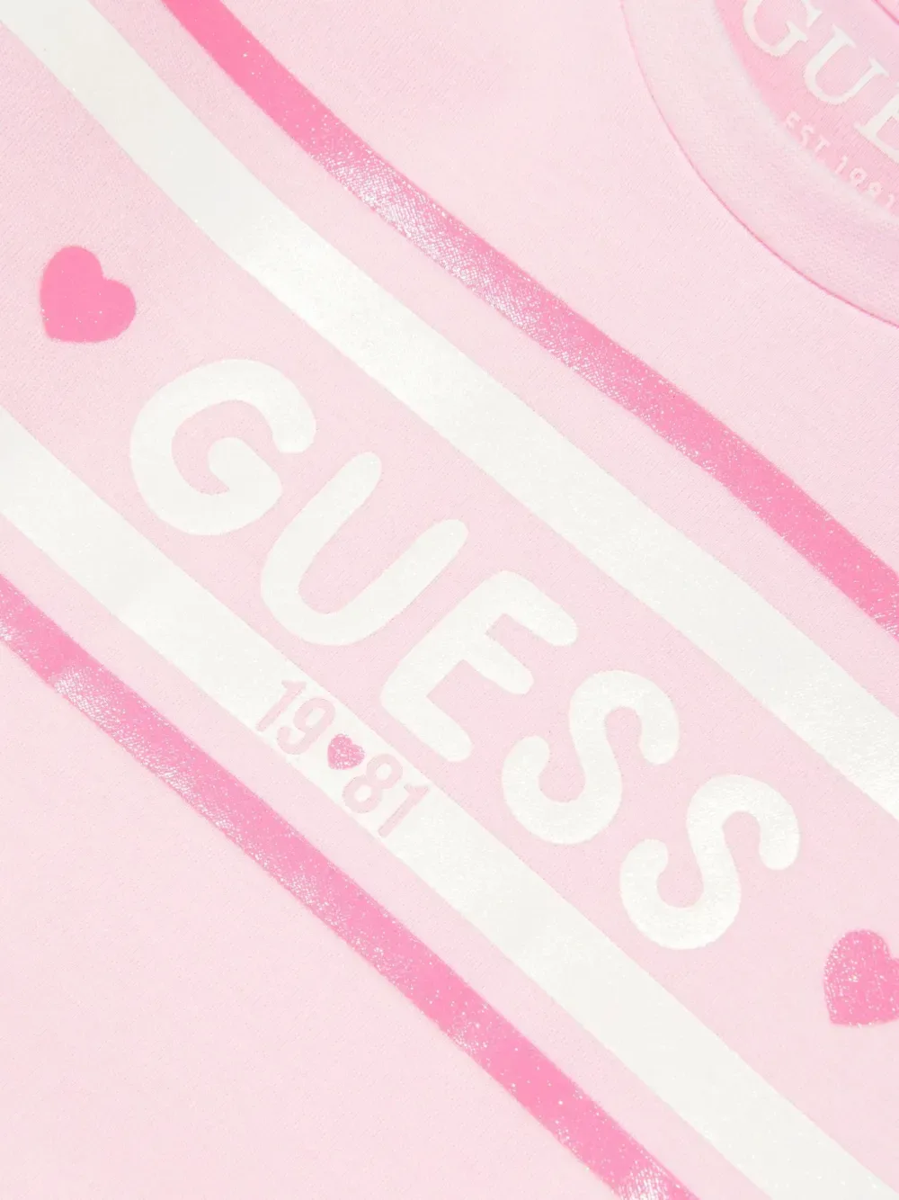 Платье-толстовка со вставкой из тюля Guess kids, розовый — фото 4