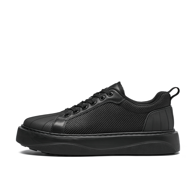 

HARSON Мужские черные низкие скейтерские кроссовки (дышащие), цвет Black (Breathable)