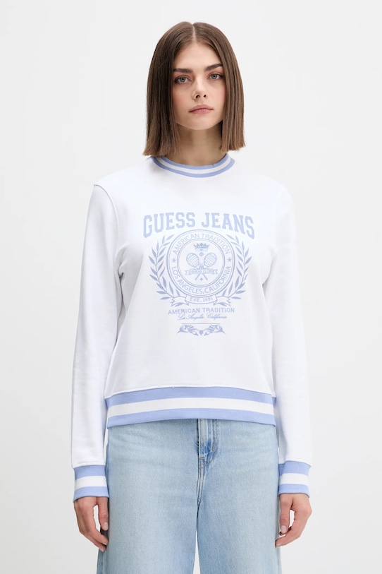

Хлопковая толстовка Guess Jeans, белый