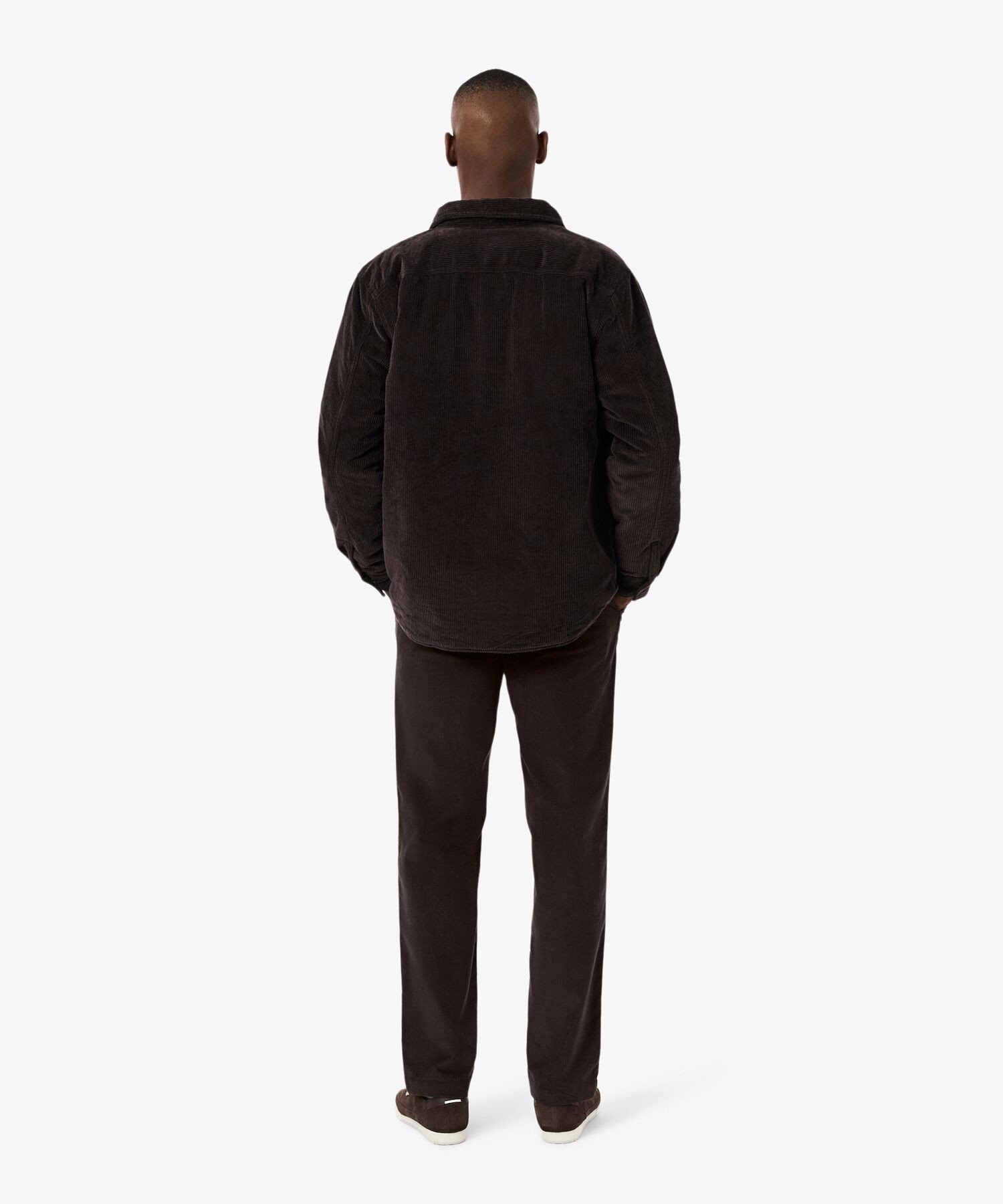 Простые вельветовые брюки LACOSTE, Dark Brown — фото 4