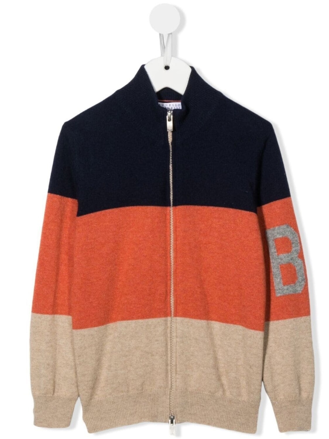 

Brunello Cucinelli Kids кардиган в стиле колор-блок, синий