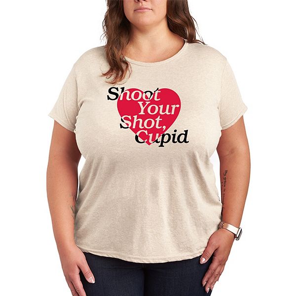 

Футболка Plus size с принтом "Shoot your shot cupid" Licensed Character, Beige