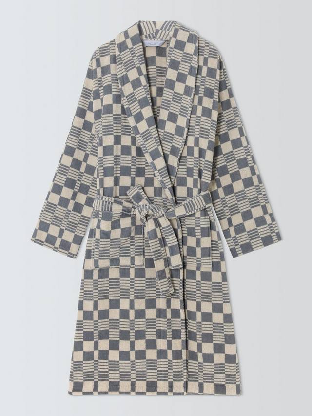 

Контрастный клетчатый банный халат John Lewis