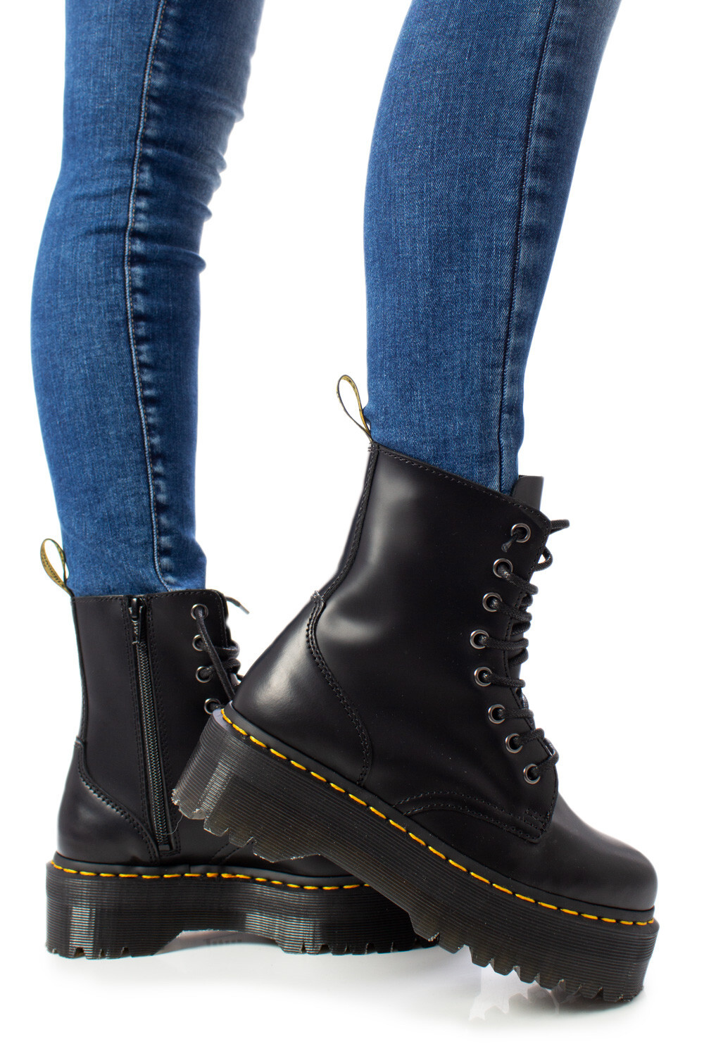 Ботинки Dr. Martens на высокой подошве, черный