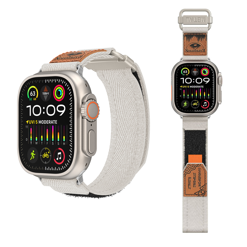 

Ремешок, совместимый с Apple: нейлон Biaodaige, Orange