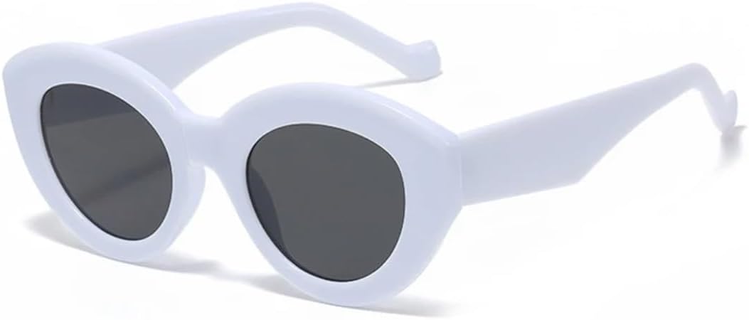 

Популярные модные большие солнцезащитные очки «кошачий глаз» для женщин, ретро-очки с леопардовым принтом, солнцезащитные очки UV400 для мужчин, овальные очки UUPTTPL, White Grey