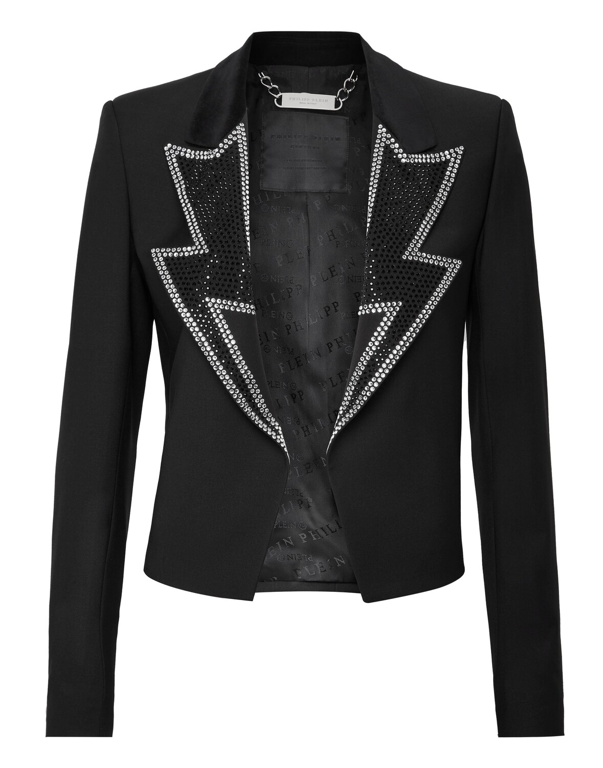 

Укороченный пиджак с кристаллами Philipp Plein, черный