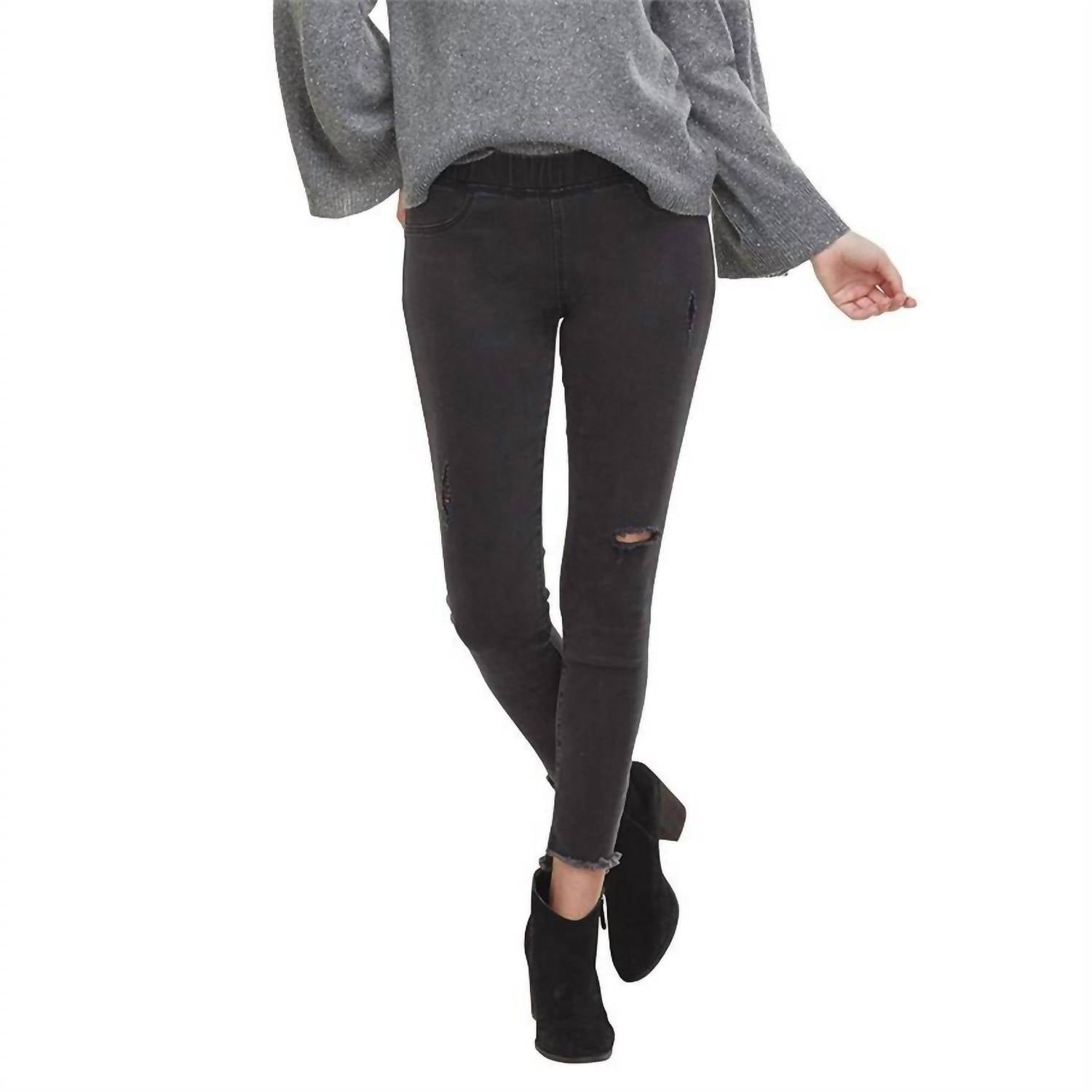

Леггинсы Max Distressed Denim черного цвета mudpie