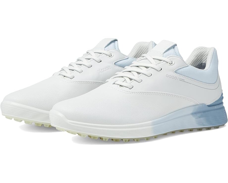 

Кроссовки ECCO Golf S-Three GORE-TEX Waterproof, цвет White/Dusty Blue/Air Steer Leather/Steer Leather/Textile