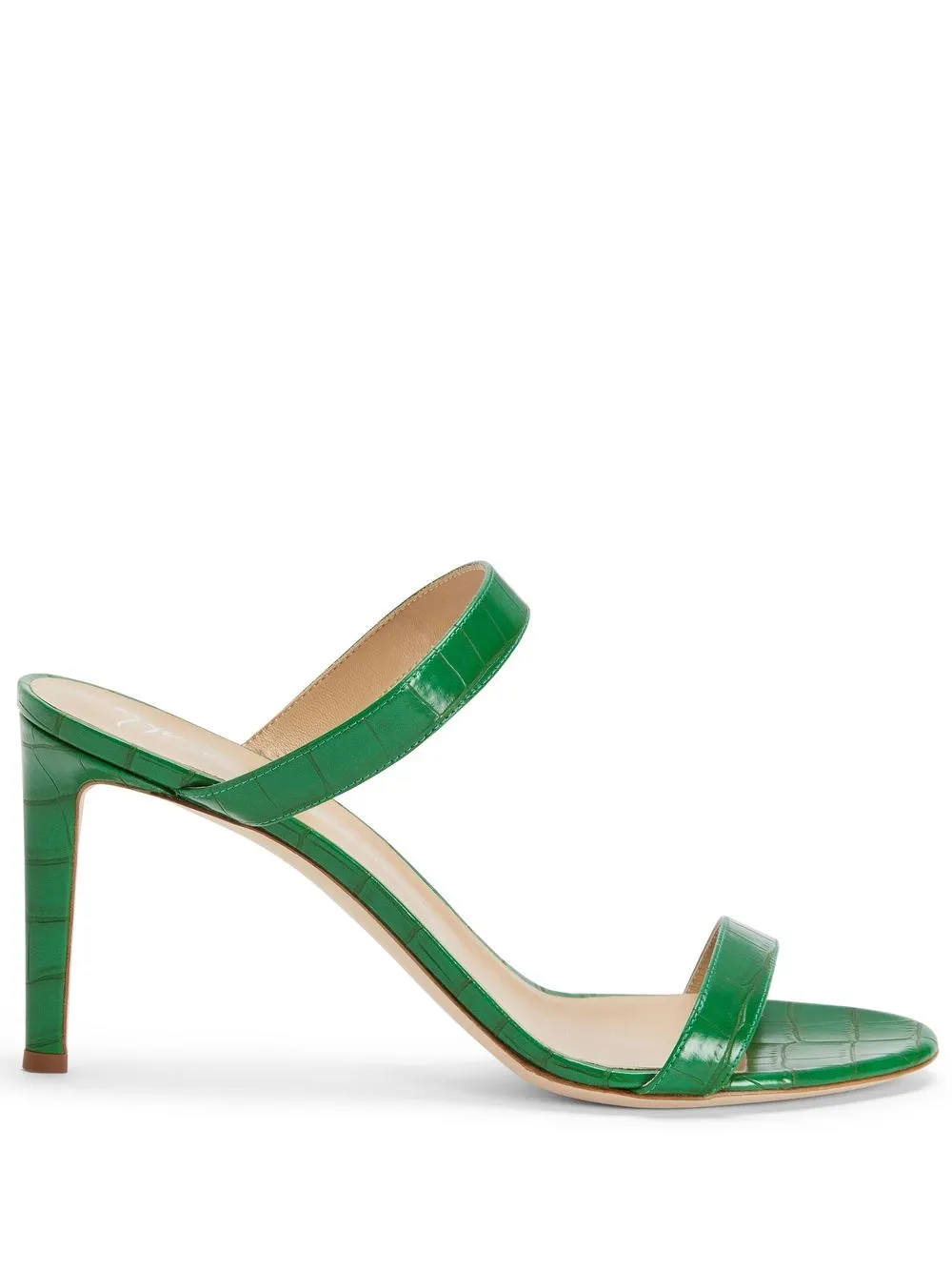 Босоножки Claista на шпильке Giuseppe Zanotti, зеленый