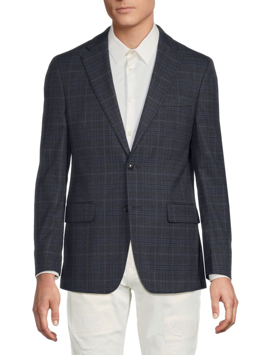 

Клетчатый блейзер современного кроя Tommy Hilfiger, цвет Navy Brown