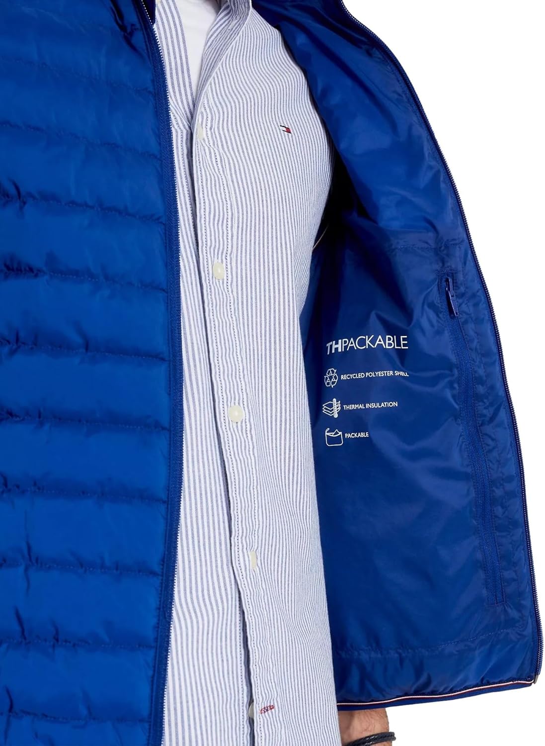 Мужские стеганые жилеты TOMMY HILFIGER из коллекции 2025 года, Midnight Blue. — фото 3