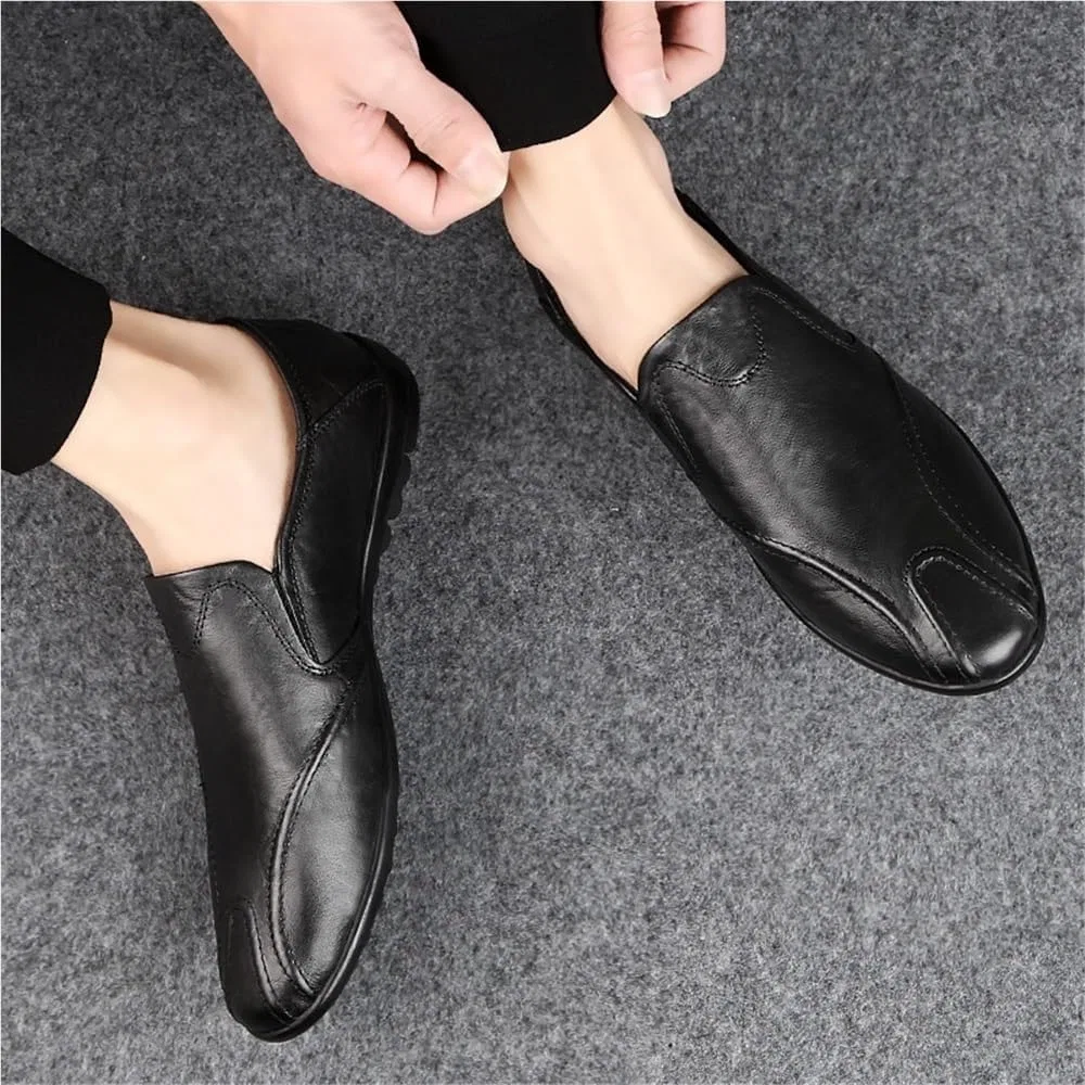 Лоферы мужские кожаные, Loafers, Black UOPYNE — фото 2