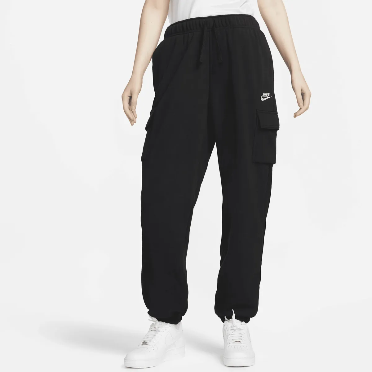 

Nike Sportswear Jogginghose "Женские флисовые спортивные штаны-карго со средней посадкой", белый