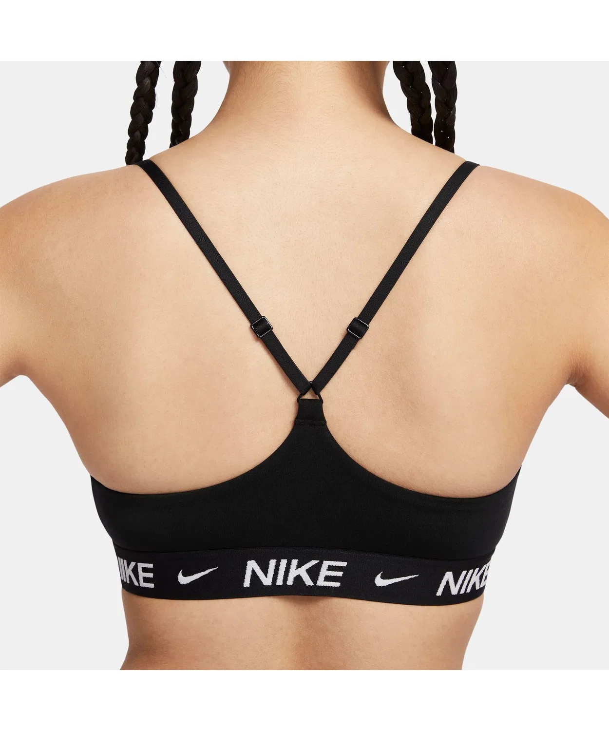 Спортивный бюстгальтер Nike Dri-FIT Light Support черно-белый — фото 4