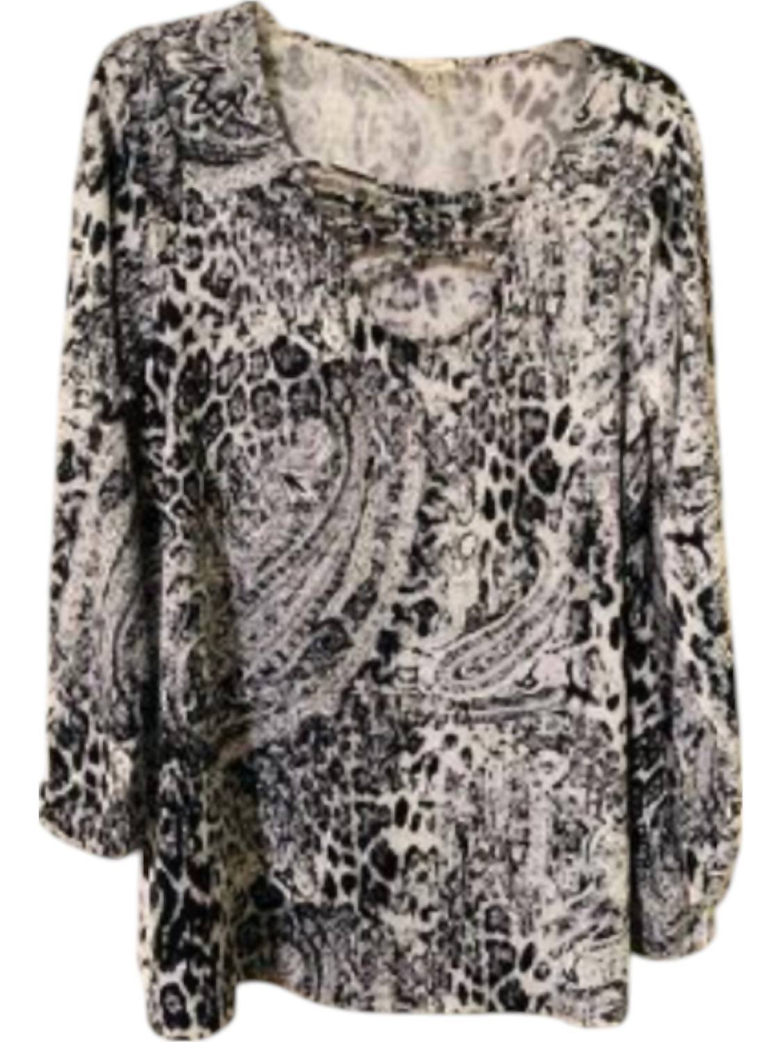 

Женский топ с анималистичным принтом в черном цвете Simply Noelle