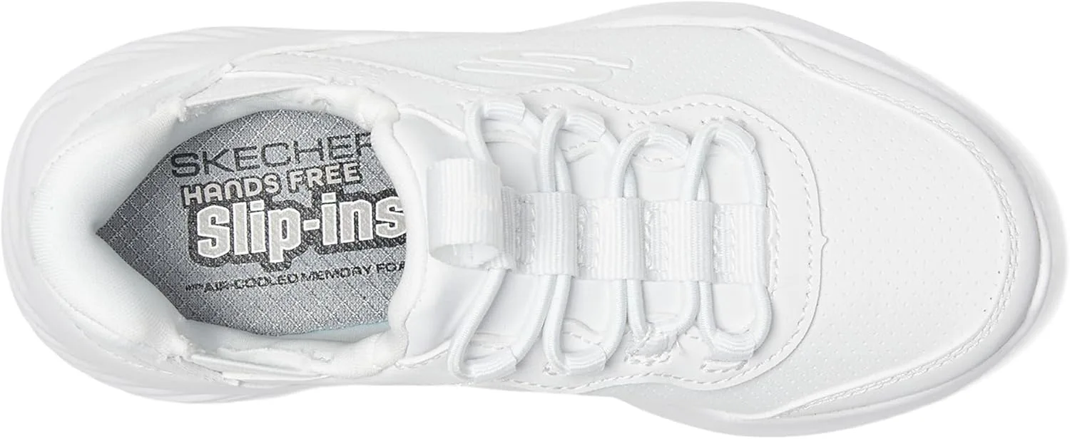 Мужские слипоны Skechers Hands Free Bounder 403896L (маленький/большой ребенок), белый — фото 2