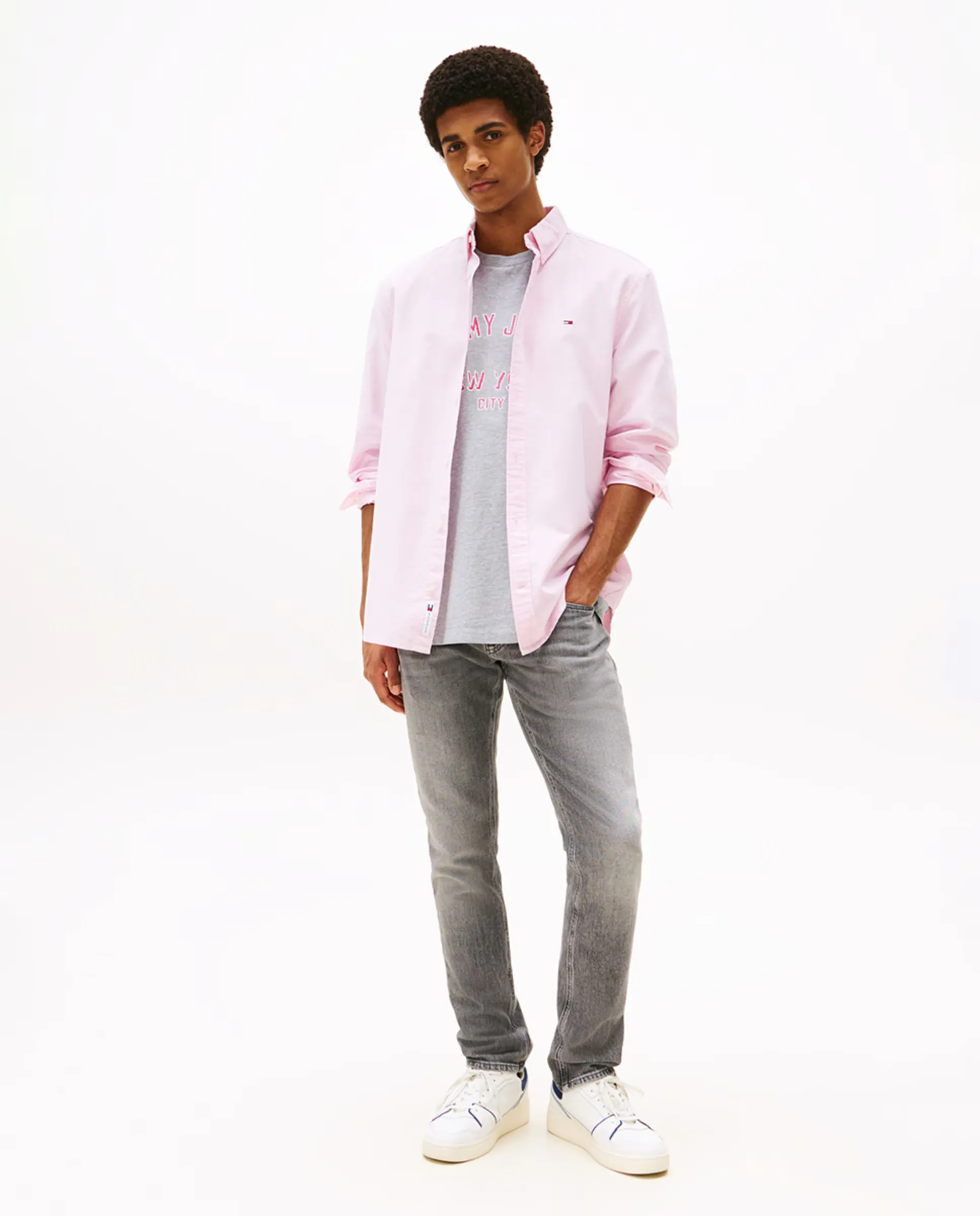 

Мужские джинсы SCANTON slim fit с заниженной посадкой Tommy Jeans, темно-серый