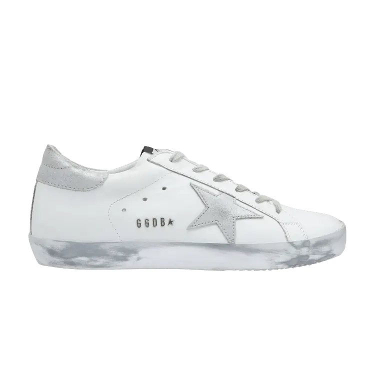 Кроссовки Golden Goose Wmns Superstar White Silver Sparkle, белый