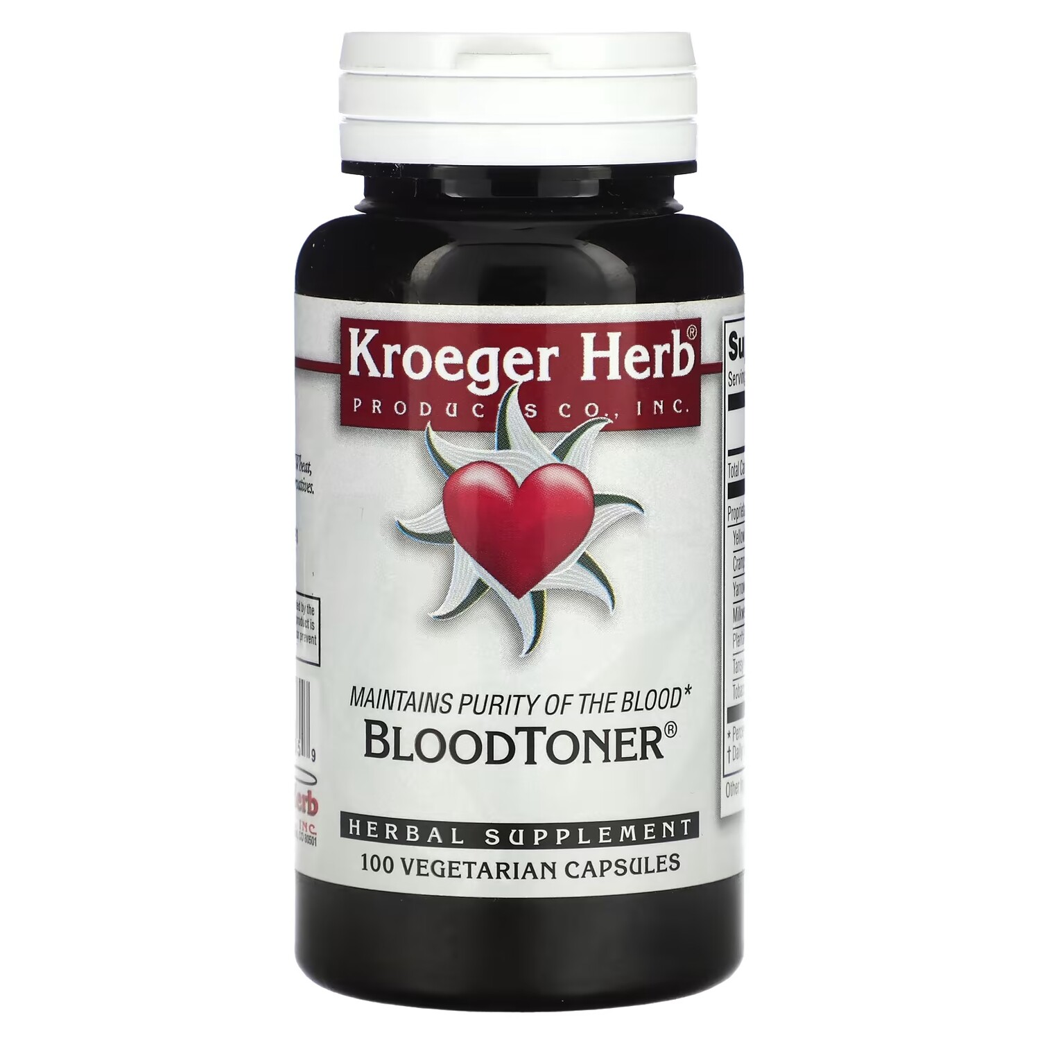 

Растительная добавка Kroeger Herb Co Blood Toner, 100 капсул