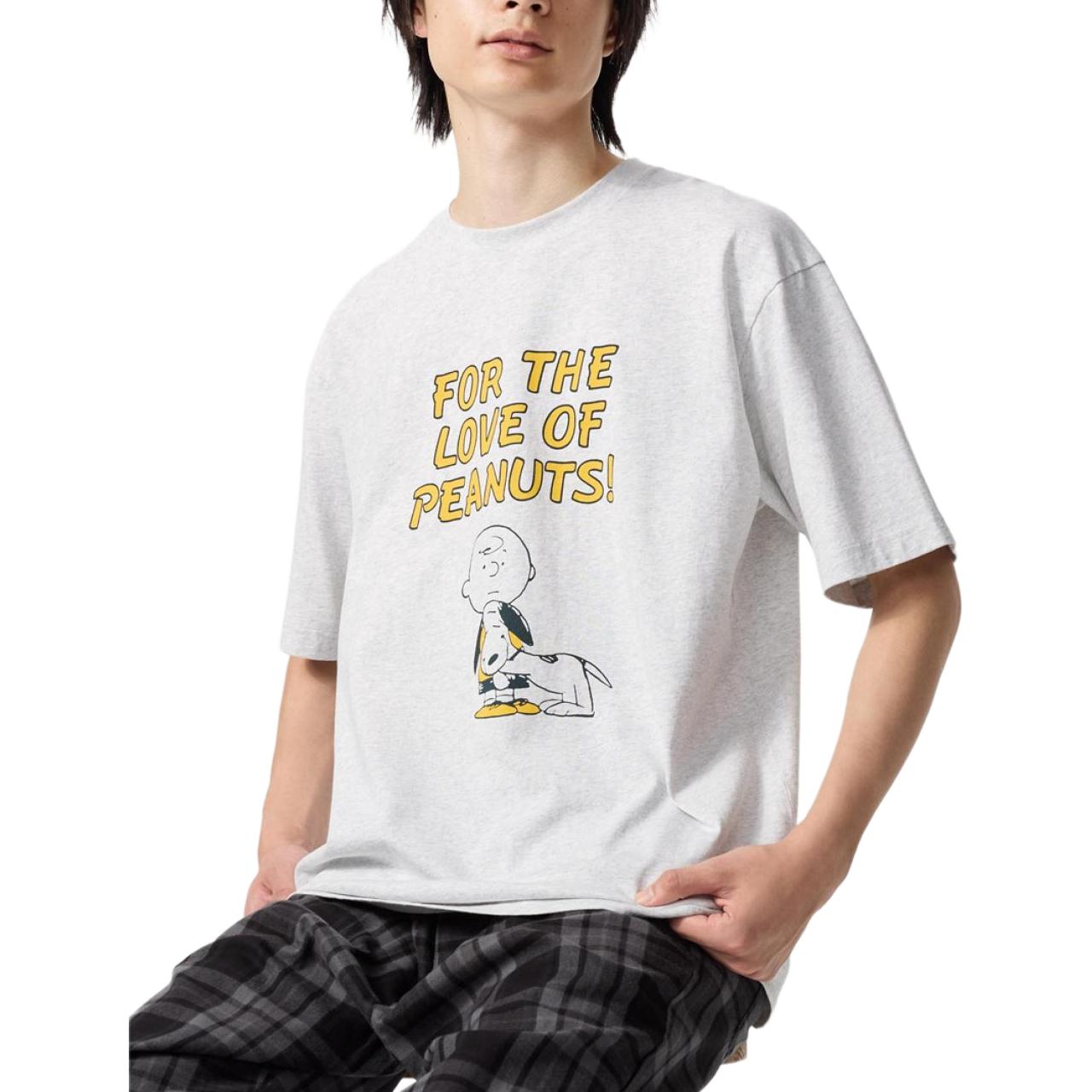 Uniqlo Футболка унисекс унисекс x PEANUTS Collaboration SS25, серая — фото 4