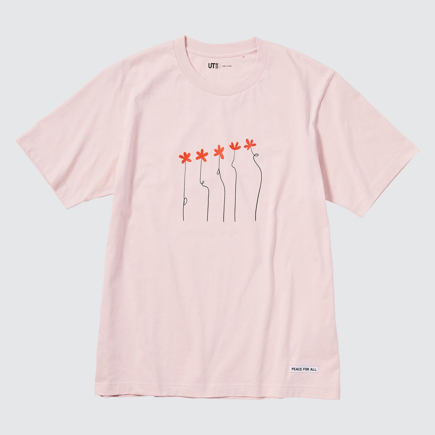 

Футболка Peace For All Hana Tajima Uniqlo, розовый