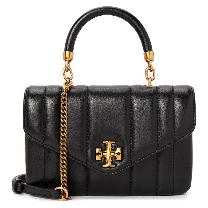 

Кожаная сумка Kira через плечо, мини-кроссбод, женская черная TORY BURCH