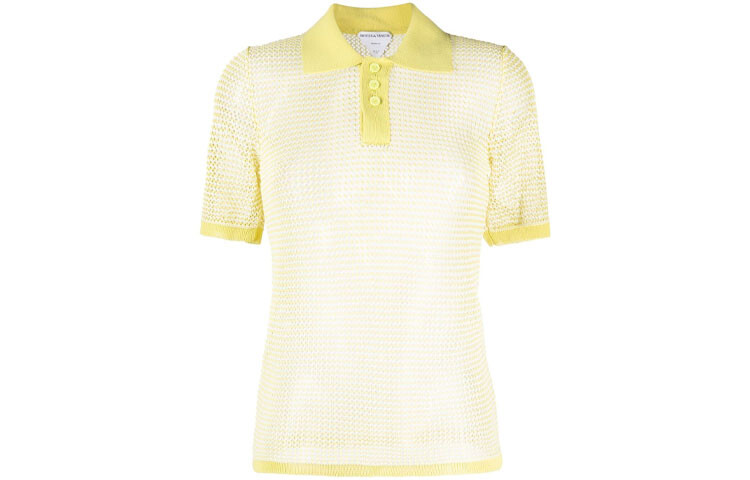 

Рубашка поло женская желтая Bottega Veneta