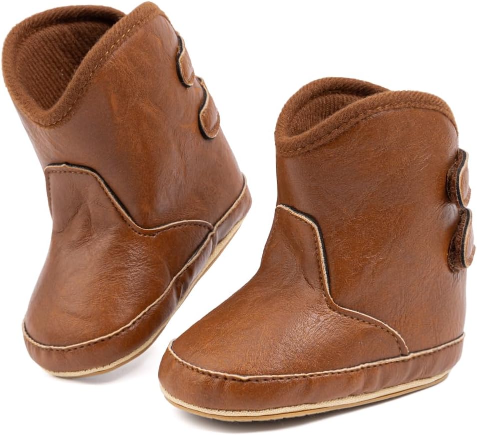 

Sawimlgy Детские Пинетки Мальчики Девочки Меховые Зимние Сапожки с Ковбойскими Кисточками и Бантиком, Молния сбоку, Мягкая Подошва, Для Малышей и Новорожденных, Теплые Сапожки для Первой Прогулки и Детской Колыбели, Для Улицы