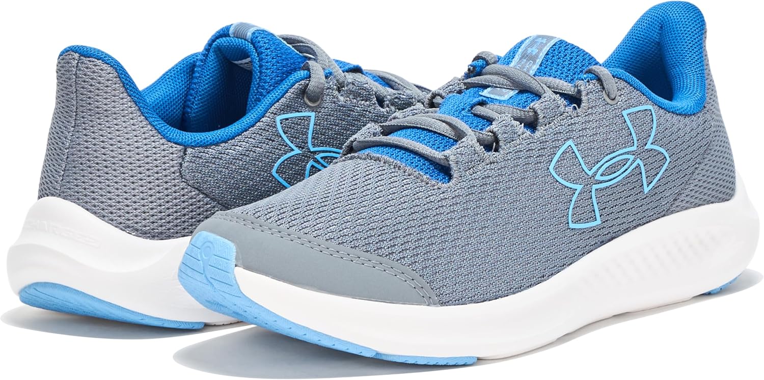 Кроссовки для детей школьного возраста Under Armour Charged Pursuit 3, синий/серый — фото 3