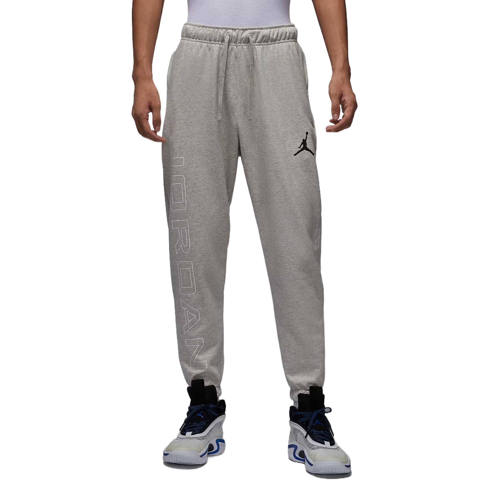 

Спортивные вязаные спортивные штаны мужские Jordan, серый/белый/черный