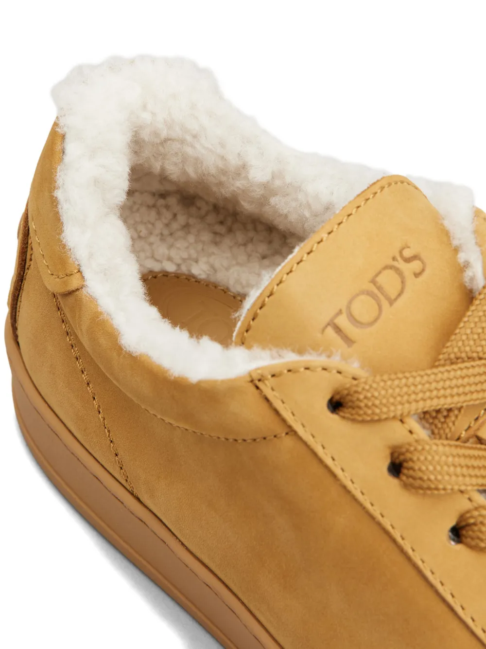 Кроссовки из овчины на шнуровке TOD'S, коричневый — фото 4