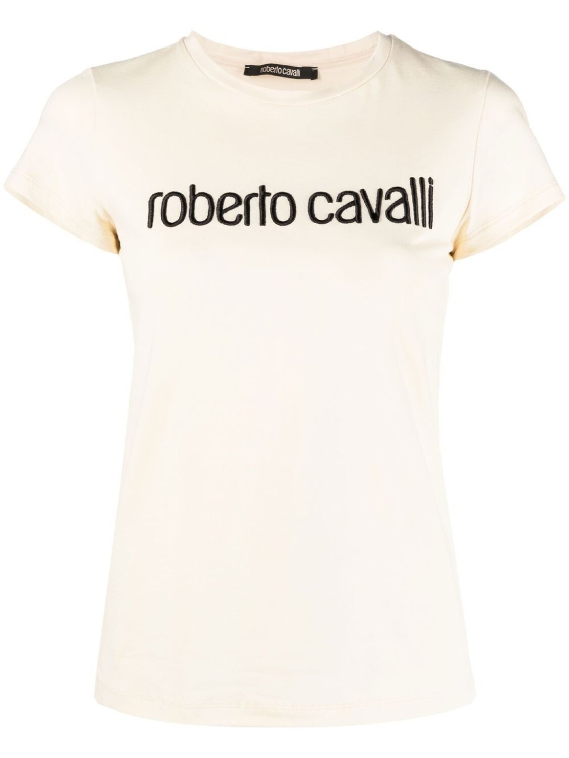 

Roberto Cavalli футболка с вышитым логотипом, нейтральный цвет