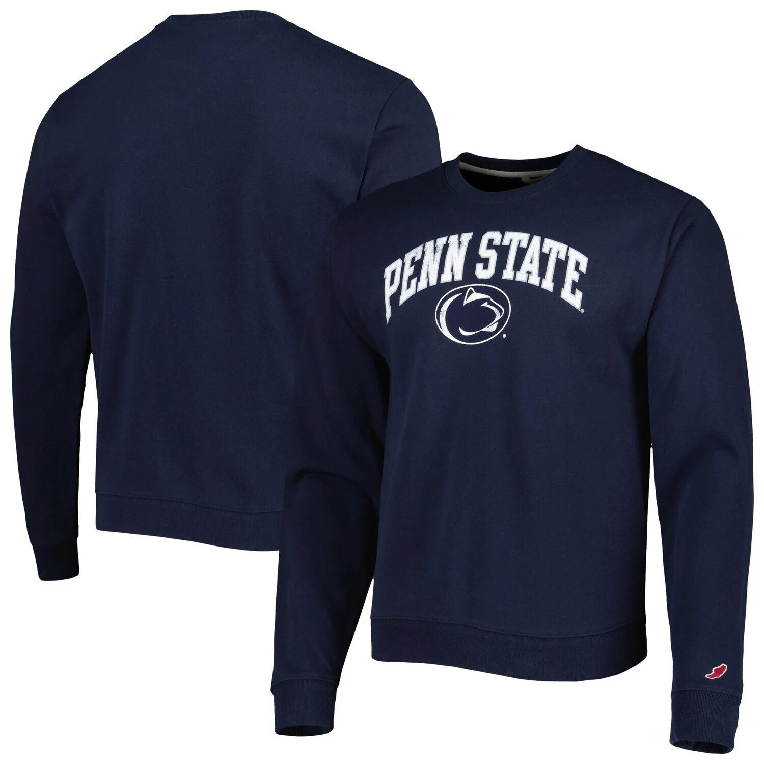 

Мужская студенческая одежда League Navy Penn State Nittany Lions 1965 Arch Essential, флисовый пуловер с круглым вырезом, толстовка