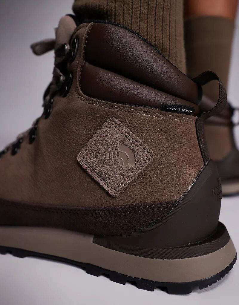 Ботинки North Face Back-to-Berkeley IV из кожи в цвете демитассе коричневого/гранатового цвета — фото 2
