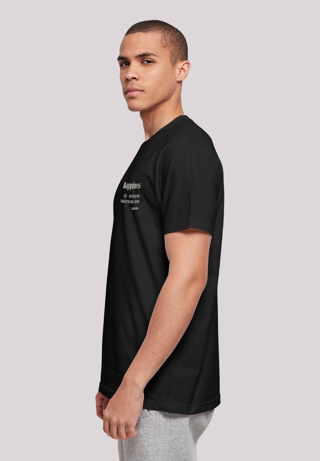 

Футболка с принтом HAPPINESS UNISEX F4NT4STIC, черный