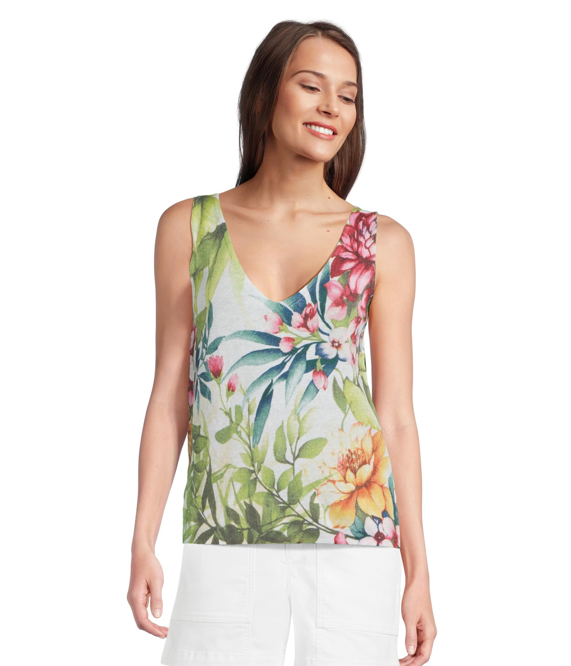 

Топ Tommy Bahama Verde Blooms Addison Tank, белый