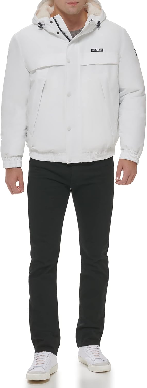 Мужская куртка для снорклинга Tommy Hilfiger Arctic Cloth с подкладкой из шерпы, White — фото 3