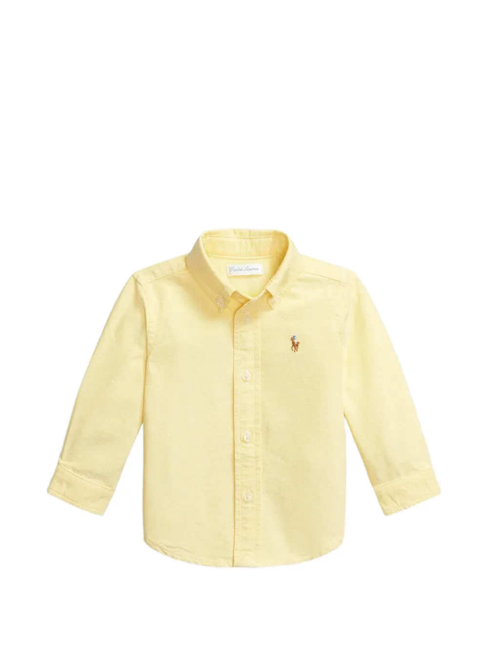 Рубашка оксфорд с вышивкой POLO RALPH LAUREN KIDS, желтый