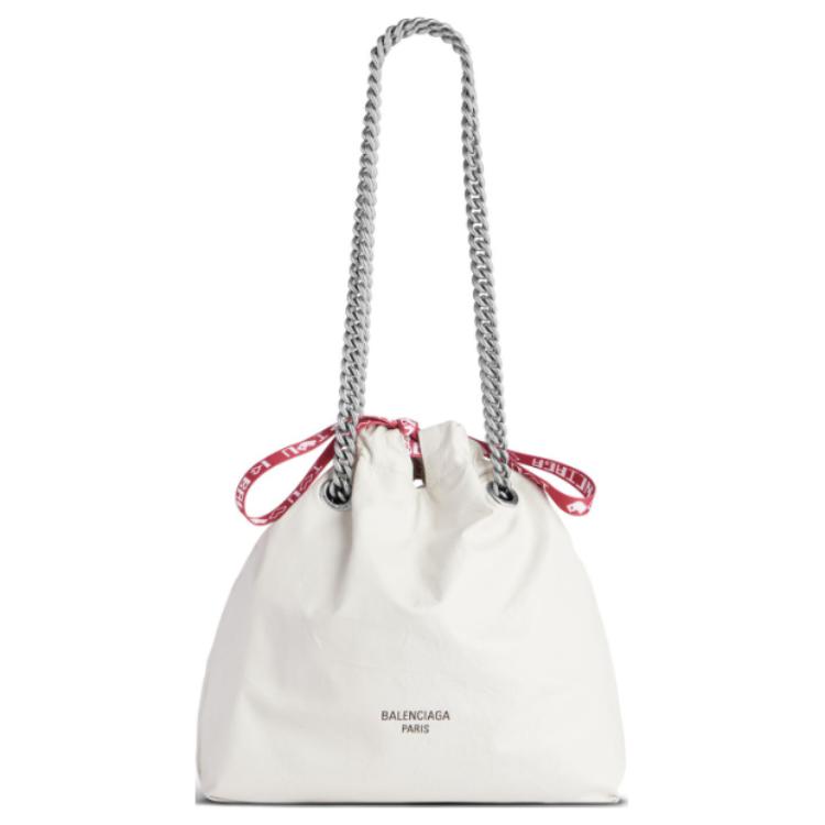 Balenciaga Сумка-тоут Crush из коровьей кожи, шоппер, сумка через плечо, кроссбоди маленькая женская white — фото 2