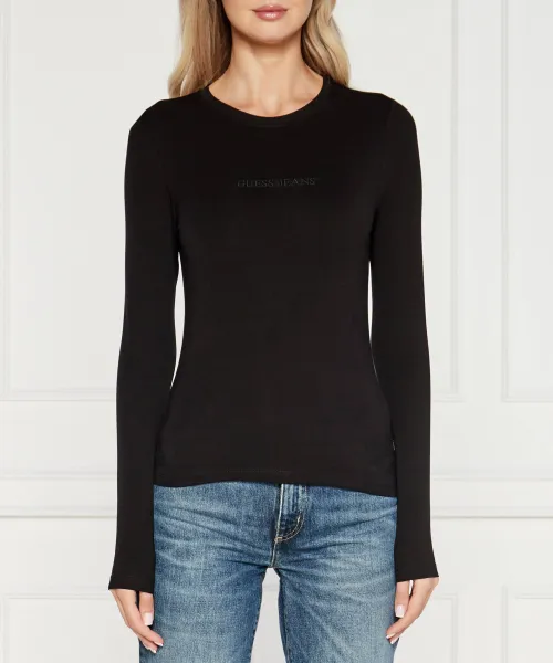 

Блуза Slim fit Guess Jeans, черный