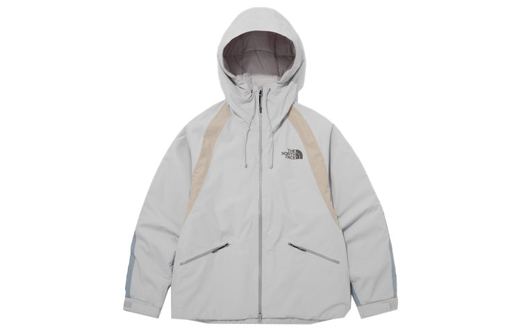 

THE NORTH FACE Водонепроницаемая и ветрозащитная куртка-ветровка SLOPE унисекс серо-белого цвета