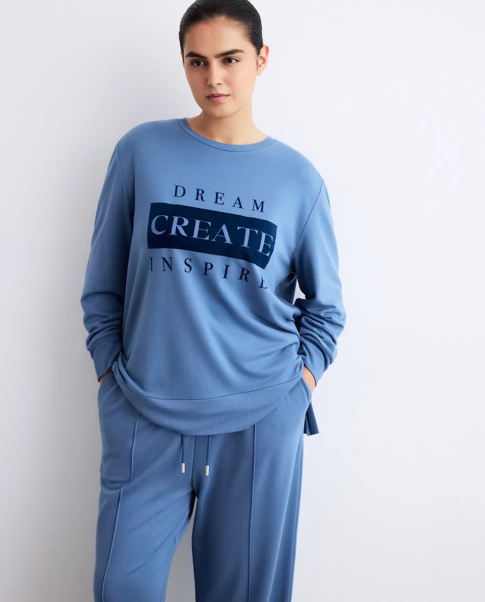 

Женская толстовка с круглым вырезом Couchel, индиго